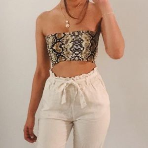 Snake print tube top